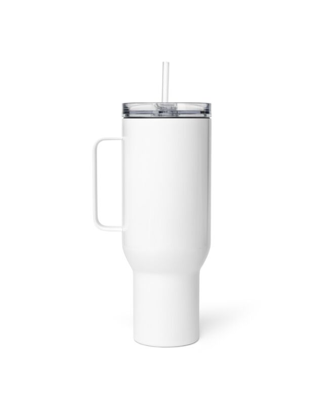 Travel mug with a handle
