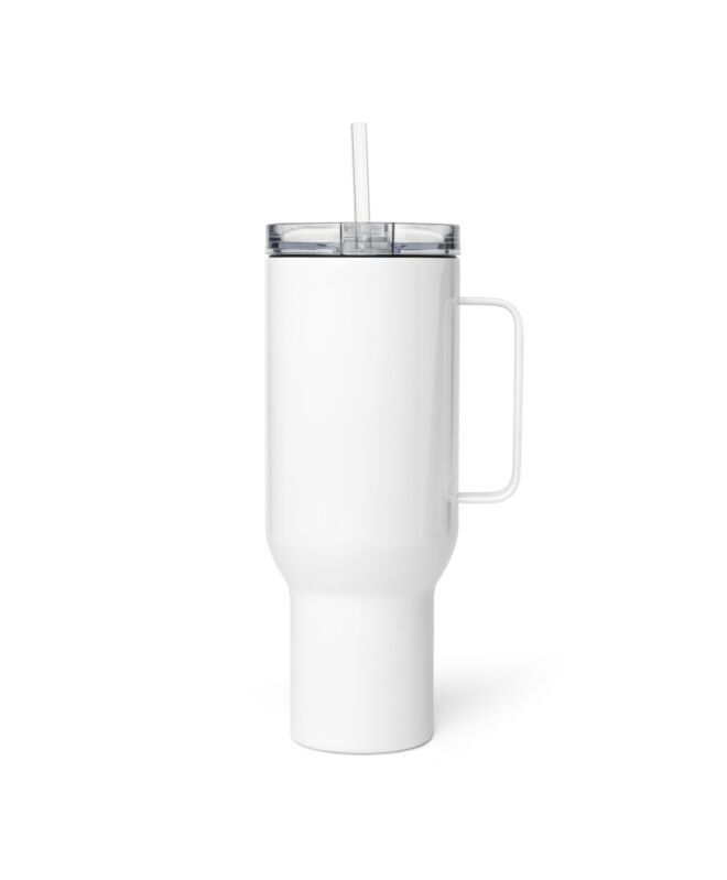 Travel mug with a handle