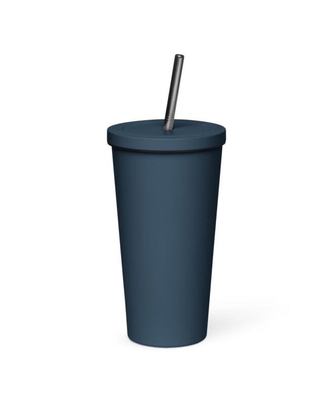 Insulated tumbler with a straw (Your design)